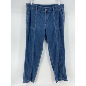 Lane Bryant Straight Leg Jeans, Lyocell Blend, Contrast Stitch/Seams, Women’s 16